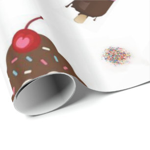 Glossy Wrapping Paper Ice Creme Geschenkpapier