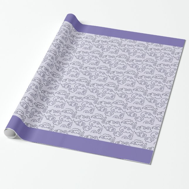 Glossy Wrapping Paper, JAPANESE CLOUD PATTER Geschenkpapier (Ungerollt)