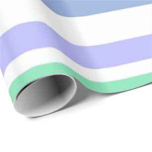 Glossy Wrapping Paper Lila Green Strip Geschenkpapier