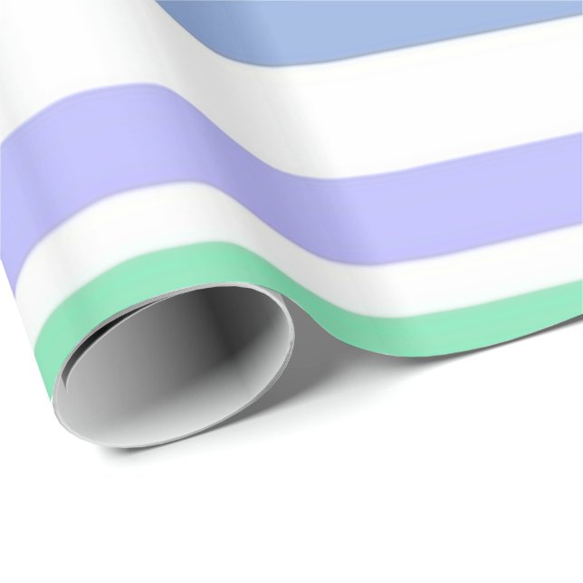 Glossy Wrapping Paper Lila Green Strip Geschenkpapier (Rolleneckpunkt)