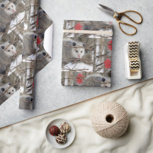 Glossy Wrapping Paper Opossum Nature Geschenkpapier