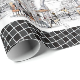 Glossy Wrapping Paper Paris Frankreich Geschenkpapier