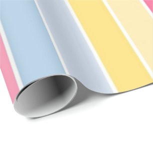 Glossy Wrapping Paper Pastellstreifen Geschenkpapier
