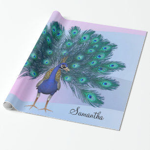 Glossy Wrapping Paper, Peacock Geschenkpapier