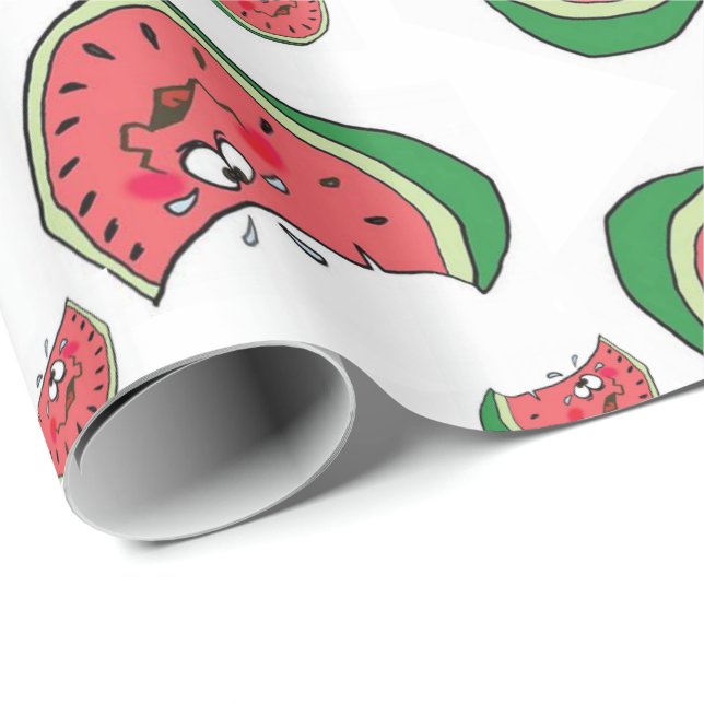 Glossy Wrapping Paper Wassermelonen Geschenkpapier (Rolleneckpunkt)