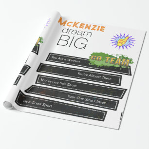 Glossy Wrapping Papier Sportleistung gewinnt Geschenkpapier