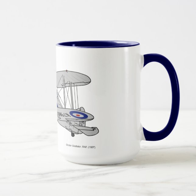 Gloster Gladiator Biplane Tasse (Rechts)