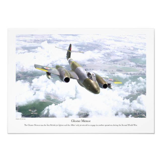 Gloster Meteor Fotodruck (Vorne)