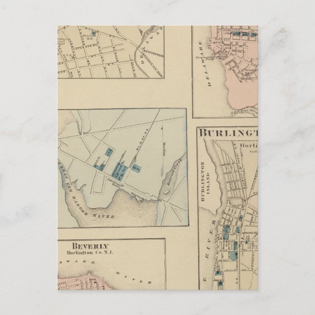 Gloucester City, Burlington Postkarte (Vorderseite)