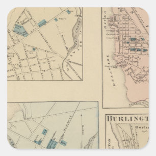 Gloucester City, Burlington Quadratischer Aufkleber