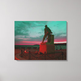 GLOUCESTER-FISCHER-STATUE EINGEWICKELT LEINWANDDRUCK