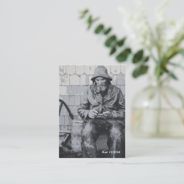 Gloucester Fisherman überwindet seine Lesezeichen Mitteilungskarte (Stehend Vorderseite)