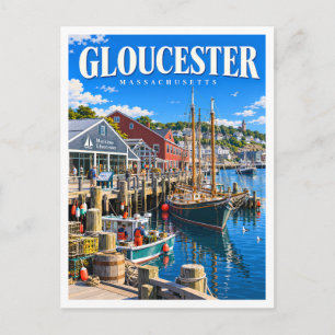 Gloucester Hafen und Maritime Gloucester Reise Postkarte