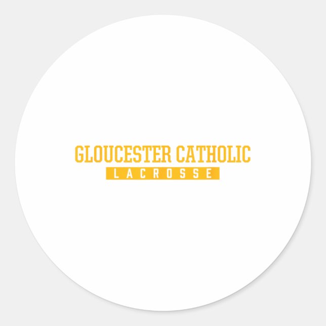 Gloucester katholic High School Lacrosse Runder Aufkleber (Vorderseite)