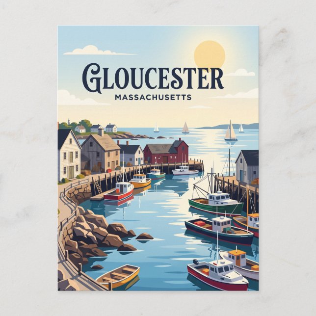 Gloucester, Massachusetts Postkarte (Vorderseite)