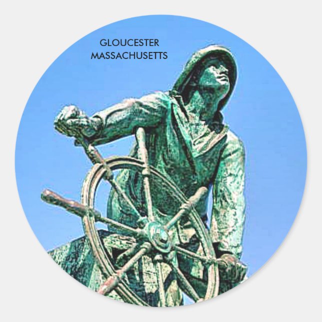 GLOUCESTER MASSACHUSETTS RUNDER AUFKLEBER (Vorderseite)