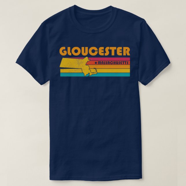 Gloucester Massachusetts Vintag Distressed Souven T-Shirt (Design vorne)