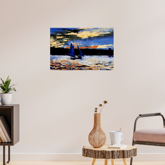 Gloucester Sunset painting by Winslow Homer Poster (Wohnzimmer 3)