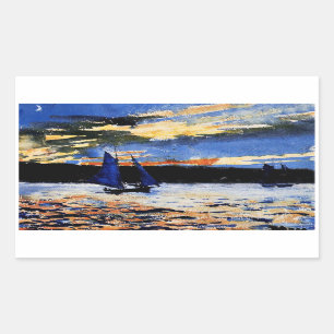 Gloucester Sunset von Winslow Homer Rechteckiger Aufkleber