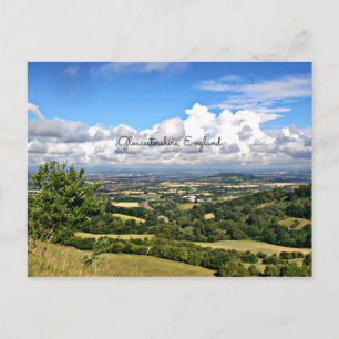 Gloucestershire, England Landschaft Postkarte