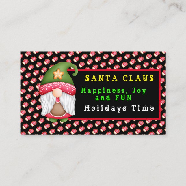 Glove Gnome Anpassen von Farbe und Text Visitenkarte (Vorderseite)