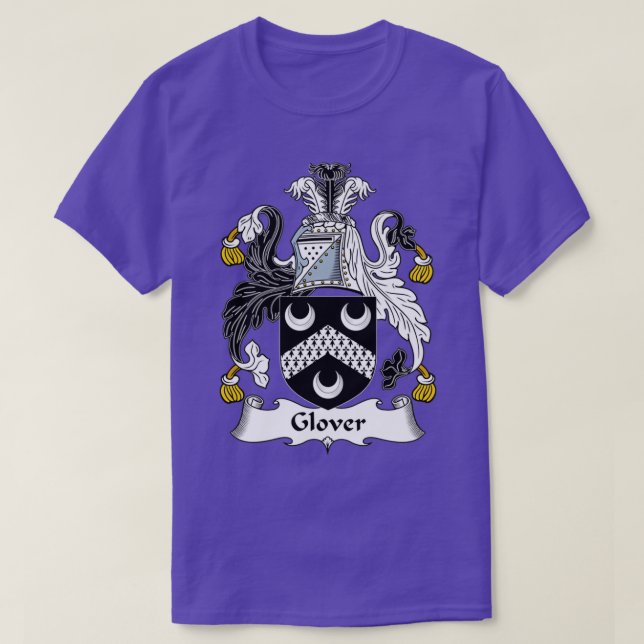 Glover Coat of Arms Familienwappen T-Shirt (Design vorne)