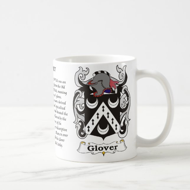 Glover-Familien-Wappen Tasse (Rechts)
