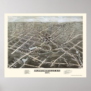 Gloversville, NY Panoramic Map - 1875 Poster
