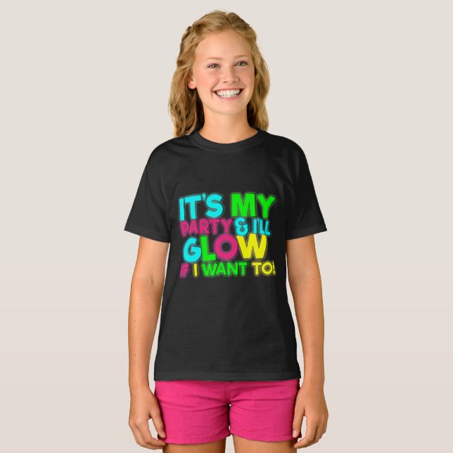 Glow Birthday Party Tshirt (Vorne ganz)