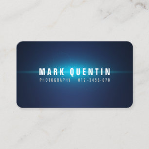 Glow Burst Dark Fotografy Business Card Visitenkarte