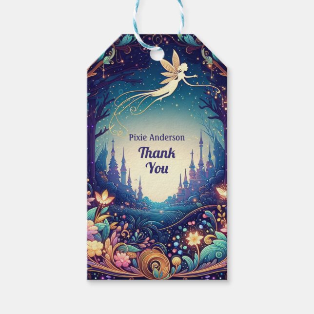 Glow Fairy Party Theme - Fairytale After Dark Geschenkanhänger (Vorderseite)