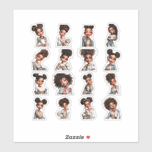 Glow Getter 16 Editorial Stickers Aufkleber (Blatt)