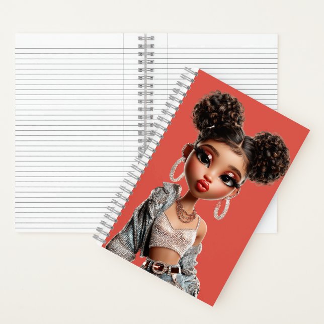 Glow Getter Koralle Spiralblock Notizbuch (Innen)