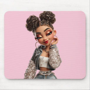 Glow Getter-Mauspad Sparkle Denim Glam Mousepad
