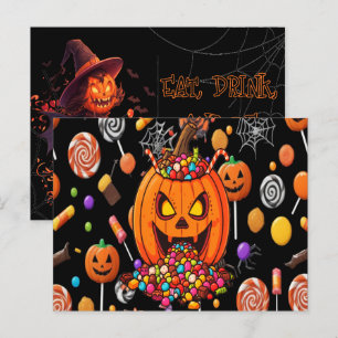 Glow-in-the-Dark Halloween Postkarte