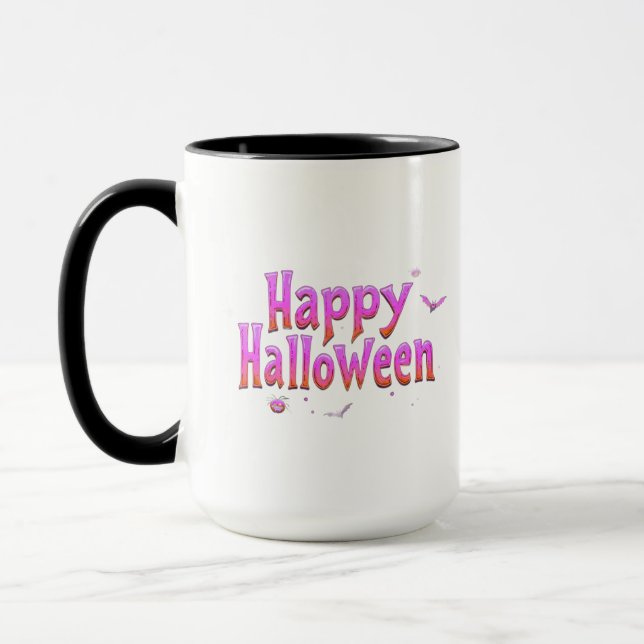 Glow-in-the-Dark Happy Halloween Tasse (Links)