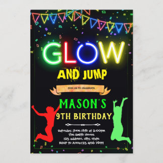 Glow-Jump-Einladung Einladung