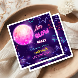 Glow Neon Lights Vielen Dank für Ihre Geburtstagsp Serviette