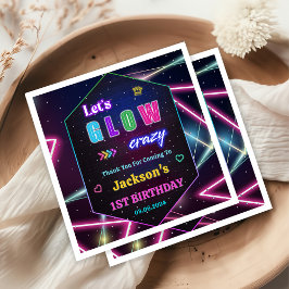 Glow Neon Lights Vielen Dank für Ihre Geburtstagsp Serviette