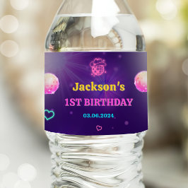 Glow Neon Lights Vielen Dank für Ihre Geburtstagsp Wasserflaschenetikett