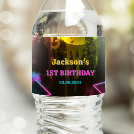 Glow Neon Lights Vielen Dank für Ihre Geburtstagsp Wasserflaschenetikett