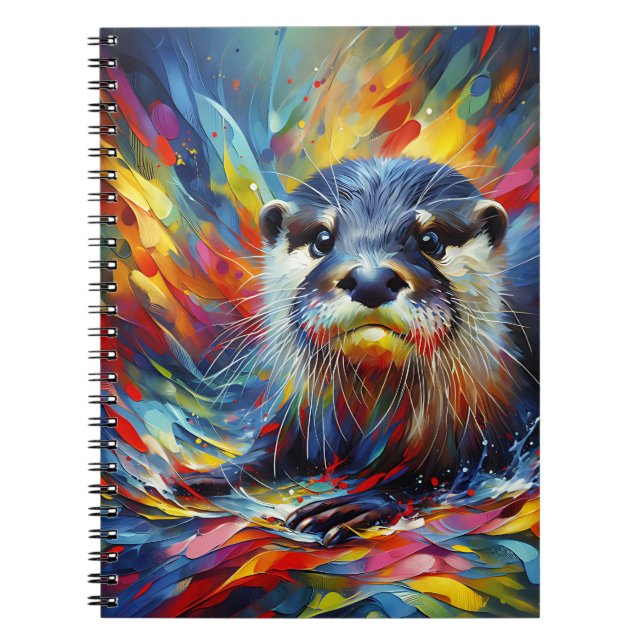 Glow Otter Notizbuch Notizblock (Vorderseite)
