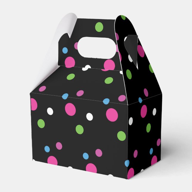 Glow Party Dots Candy Favor Box Geschenkschachtel (Vorderseite)