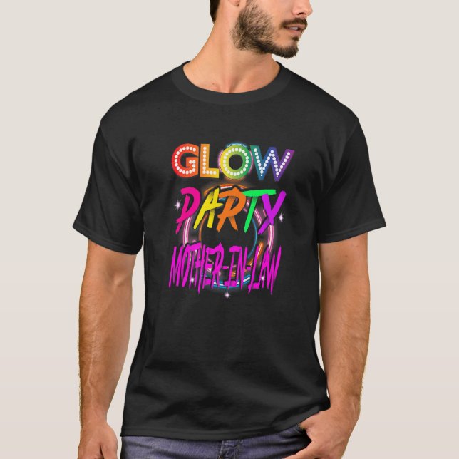 Glow Party Mother in law Paint Splatter Effect Glo T-Shirt (Vorderseite)