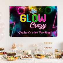 Glow Party Neorful Birthday Party Banner