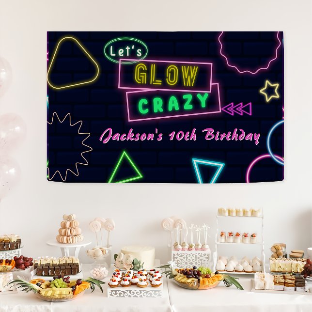 Glow Party Neorful Birthday Party Banner (Von Creator hochgeladen)