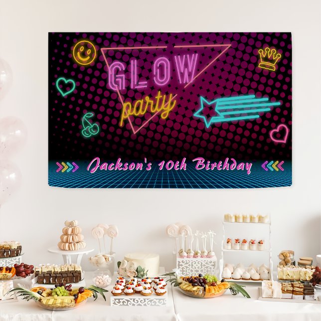 Glow Party Neorful Birthday Party Banner (Von Creator hochgeladen)