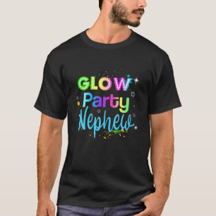 Glow Party Squad Nephew Paint Spritzer Glow Party T-Shirt