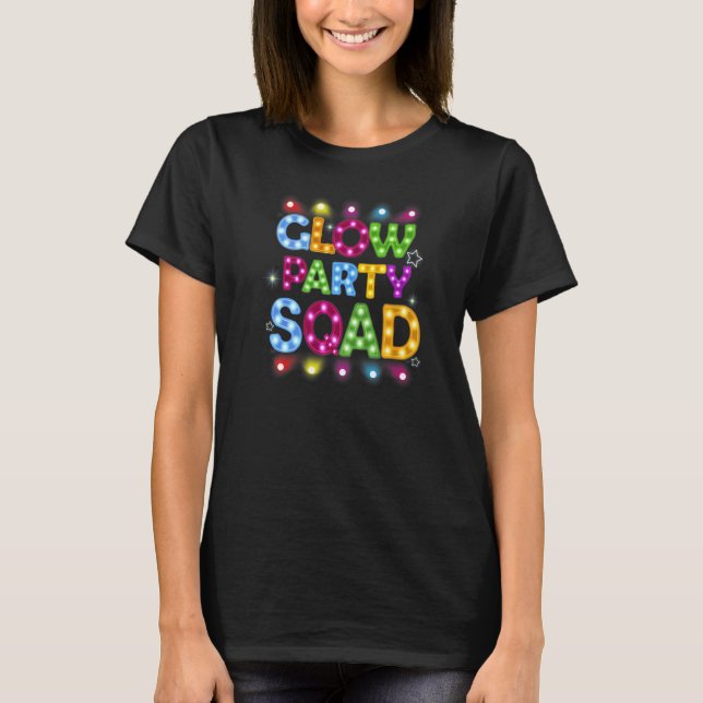 Glow Party Squad Paint Splatter Effect Glow Party  T-Shirt (Vorderseite)