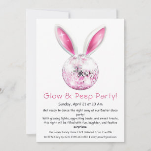 Glow & Peep Party – Oster-Disco-Einladung Einladung